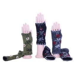 Wool Floral Arm Warmers (Nepal)-Image