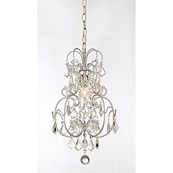 Dainty' Matte Silver and Crystal 1-light Chandelier