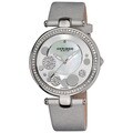 Akribos XXIV Women's Silvertone Sunray/ Diamond Dial Quartz Strap Watch