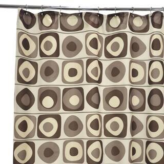 'Vintage Squares Taupe' Shower Curtain