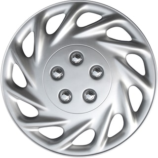 Silver 14-inch ABS Hub Caps (Set of 4)-Image