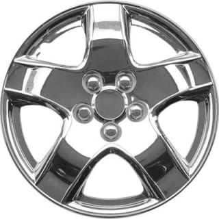 Five Spoke Design Chrome ABS 14-inch Hub Caps (Set of 4)-Image