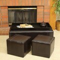 Christopher Knight Home Tray Top Nested Ottomans (Set of 3)
