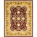 Handmade Heritage Treasures Red/ Gold Wool Rug (7'6 x 9'6)