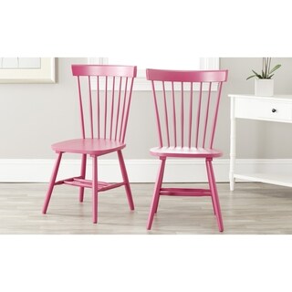 Country Lifestyle Spindle Back Raspberry Dining Chair (Set of 2)