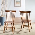 Safavieh Country Lifestyle Spindle Back Natural Brown Dining Chair (Set of 2)