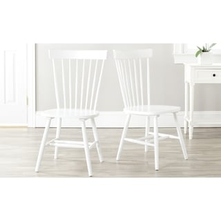 Safavieh Country Lifestyle Spindle Back White Dining Chair (Set of 2)