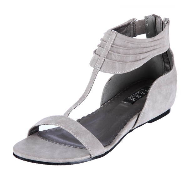 Tash Limited Women's 'Jess' Grey Sandals - Overstockâ„¢ Shopping ...