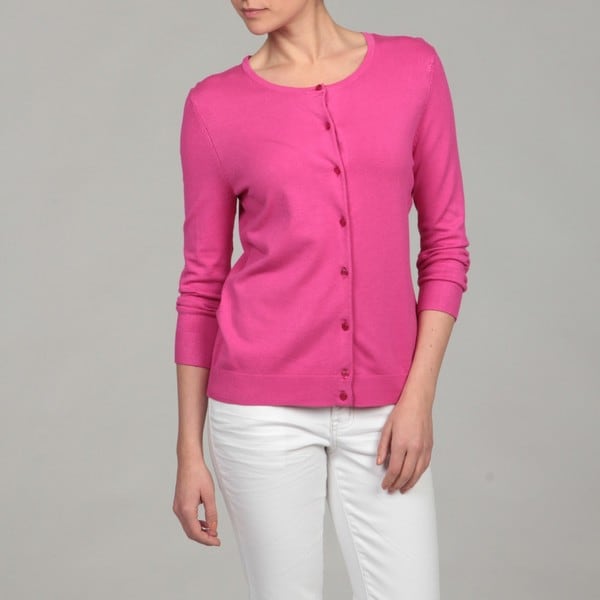 Cable & Gauge Women's Cardigan Sweater - 14029457 - Overstock.com ...