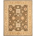 Hand-made Farahan Brown/ Taupe Hand-spun Wool Rug (8' x 10')
