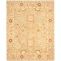 Hand-made Farahan Sage Hand-spun Wool Rug (8' x 10')