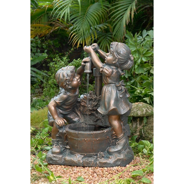Boy and Girl Water Fountain 14034615 Shopping Great