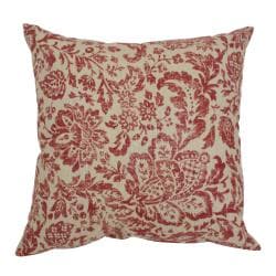 Low Price Pillow Perfect Red/ Tan Damask Throw Pillow