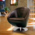 Christopher Knight Home Modern Brown Leather Roundback Chair
