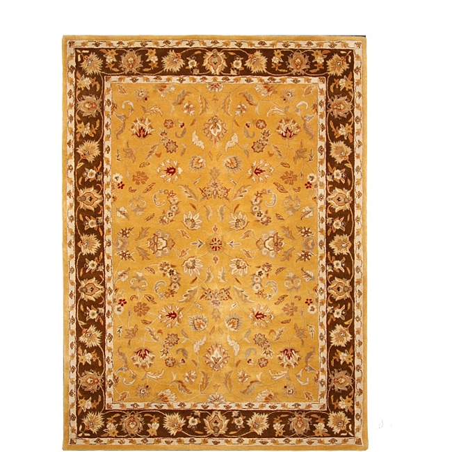 HandTufted Tempest Gold/Brown Area Rug (8' x 11') Overstock