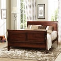 ETHAN HOME Canterbury Dark Cherry Full Size Sleigh Bed
