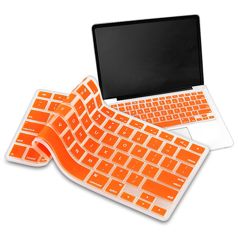 INSTEN Orange Soft Silicone Keyboard Skin Shield for Apple MacBook Pro