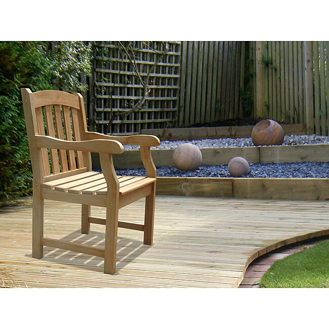 Renaissance Outdoor Hand-Scraped Hardwood Armchair