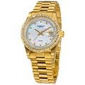 Akribos XXIV Men's Diamond Quartz Gold Tone Bracelet Watch