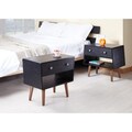 Nova Matte Black Night Stands/ End Tables (Set of 2)