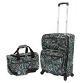 U.S. Traveler Quilted 2-piece Expandable Carry-On Spinner Luggage Set