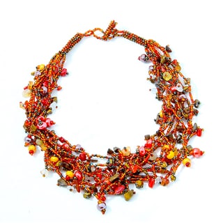 Luzy 'Autumn' Bead Necklace (Guatemala)