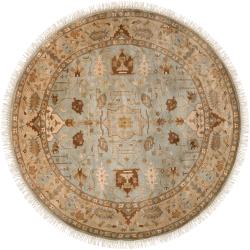 See Reviews Hand-knotted Glasgow Semi-worsted New Zealand Wool Rug (8' Round)