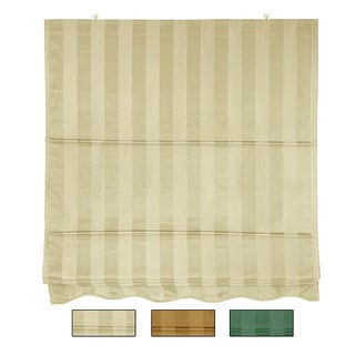 72-inch Striped Cotton-blend Roman Window Shade