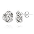 DB Designs Diamond Accent Love Knot Earrings