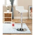 Soho Adjustable-Height Gas Lift White Swivel Bar Stool