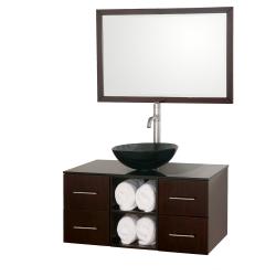 ###  Wyndham Collection Abba Espresso 36-inch Single Bathroom Vanity Set