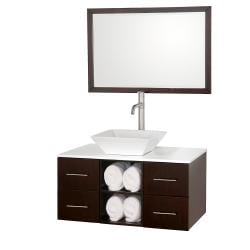 For sale Wyndham Collection Abba Espresso 36-inch Single Bathroom Vanity Set
