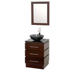 Low Price Wyndham Collection Rioni Espresso 22-inch Single Bathroom Vanity Set
