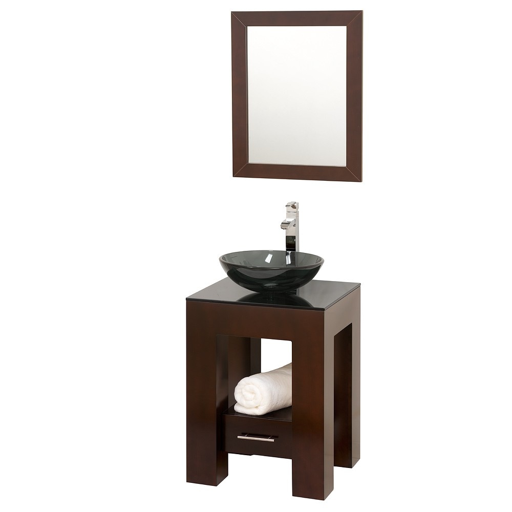 Wyndham Collection Amanda Espresso 22inch Single Bathroom Vanity Set 