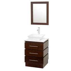 See Reviews Wyndham Collection Rioni Espresso 22-inch Single Bathroom Vanity Set