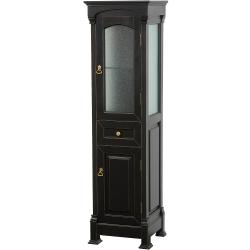 Find Shop Wyndham Collection Andover Bathroom Linen Tower Black Solid Oak