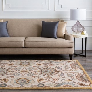 Hand-tufted Amanda Ivory Floral Wool Rug (5' x 7'9)