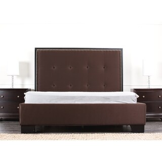 ABBYSON LIVING Metropolitan Dark Brown Fabric King-size Platform Bed