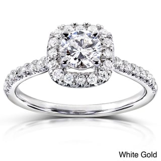14k Gold 3/4 ct TDW Diamond Halo Engagement Ring (H-I, I1-I2)