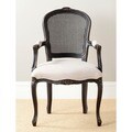 Safavieh Mouries Beige/ Antiqued Black Carved Arm Chair