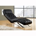 Abbyson Living Palermo Tufted Black Euro Chaise