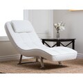 Abbyson Living Capri White Euro Chaise