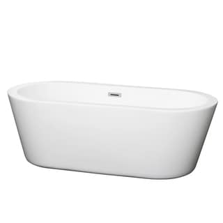 (_ _ ) Wyndham Collection Mermaid Free Standing 67 inch Soaking Bathtub