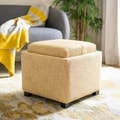Harrison Gold Viscose Tray Ottoman