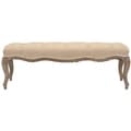 Limoux Grey Carved Oak Bench