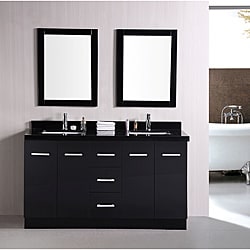 Best Shopping Design Element Elite Contemporary Double-Sink Bathroom Vanity