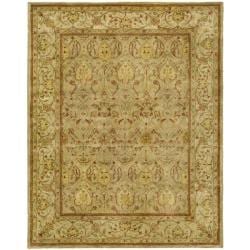 See Reviews Handmade Mahal Light Brown/ Beige N.Z. Wool Rug (12' x 15')
