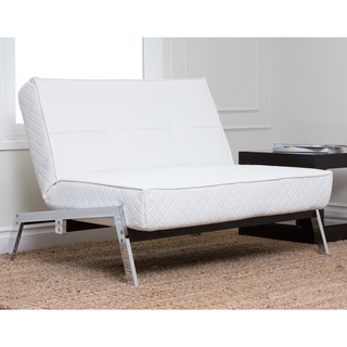 Abbyson Living Venice White Convertible Euro Chair Lounger