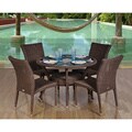 Atlantic Catania Round Wicker 5-Piece Dining Set