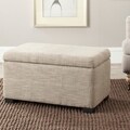 Safavieh Madison Grey Viscose Indoor Storage Bench